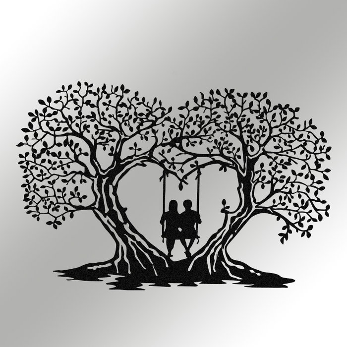Wallity Love Accesorio decorativo de pared de metal Negro Wallity Love Accesorio decorativo de pared de metal Negro